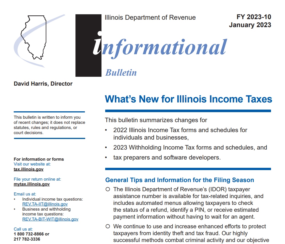 2023 State of Illinois Tax Rebates