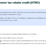 Homeowner Tax Rebate 2023