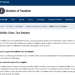 NJ Middle Class Tax Rebate 2023